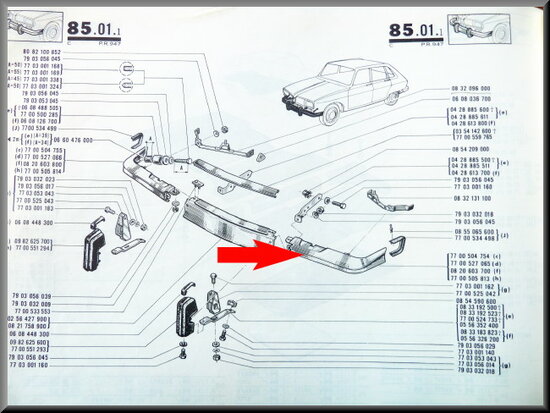 Bumper corner front left  R16 TS (first model).