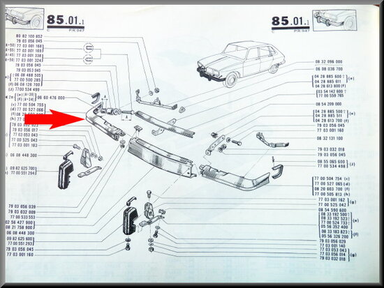 Bumper corner front right R16 TS (first type).