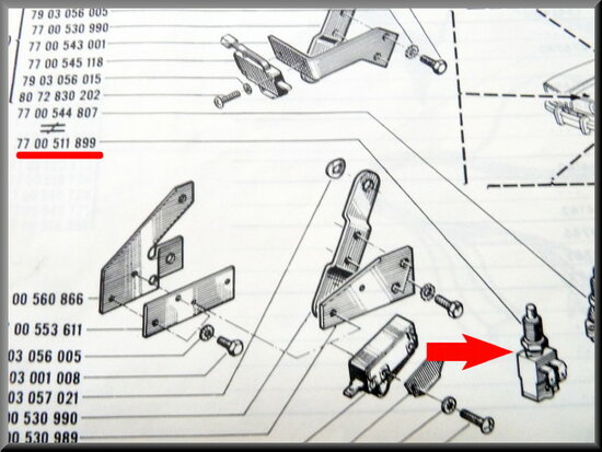 Contacteur de feux de stop R4-R5-R16.