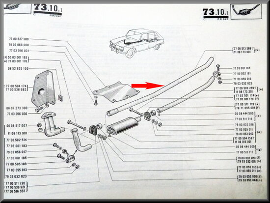 Central exhaust pipe R16 TS-TX.