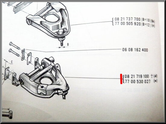 Onderste draagarm links (Excl: 250 euro borg voor inruil).