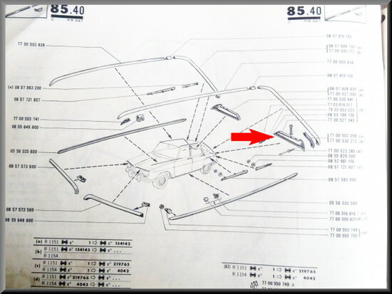 Sierstrip achterzijde links.
