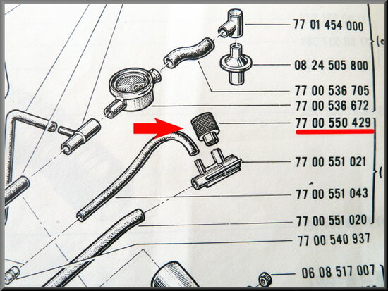 Filtre / tamis de recyclage des gaz moteur R16 TS/TX.