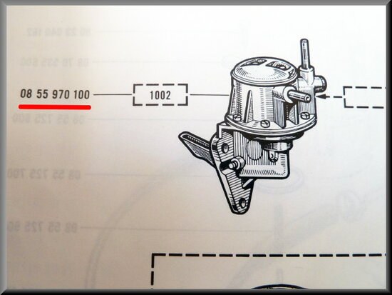 Pompe à essence R16 L et TL (2 raccords).