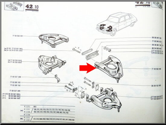 Upper suspension arm on the left.