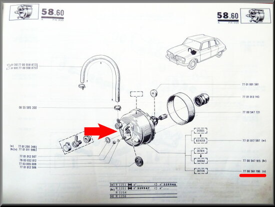 Brake booster R16 TX (Excl: In exchange 150 euro deposit).