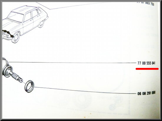 Aandrijfas type 2 R16 < 1978 (gebruikt).