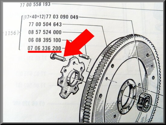 Boulon volant moteur M9 x 1.0 (neuf)