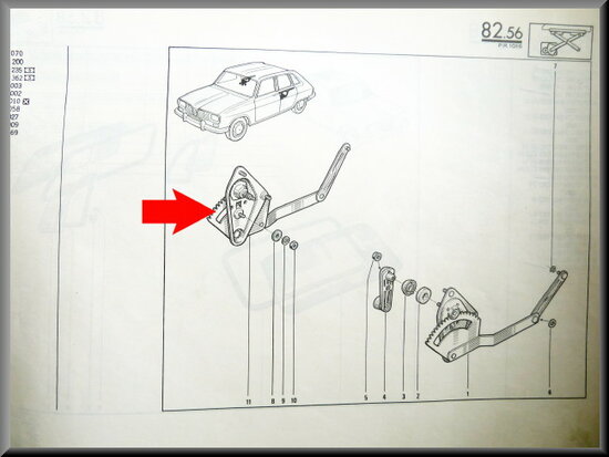 Ruithef mechaniek achter rechts 