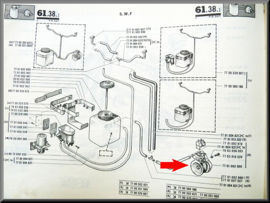 Pompe à pied R16 >1973.