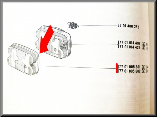 Headlight high beam: Reflector with glass R16 TS.