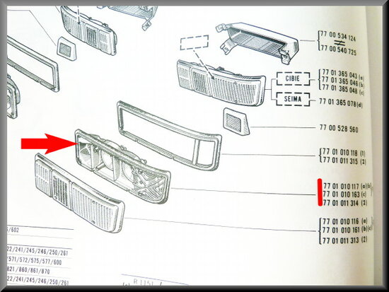 Rear light housing right.