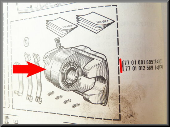 Brake caliper left 48 mm (Excl: In exchange 150 euro deposit).