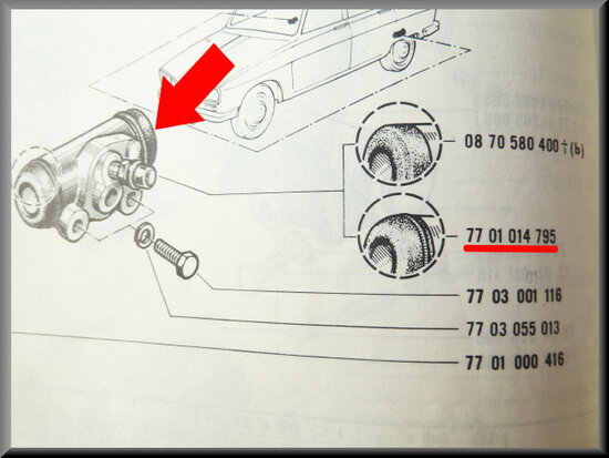 Wheel brake cylinder 22mm Girling.