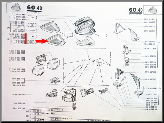 Hemelverlichting kapje R16 L-TS-TX.