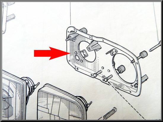 Koplamp frame links R16 TX >1975.