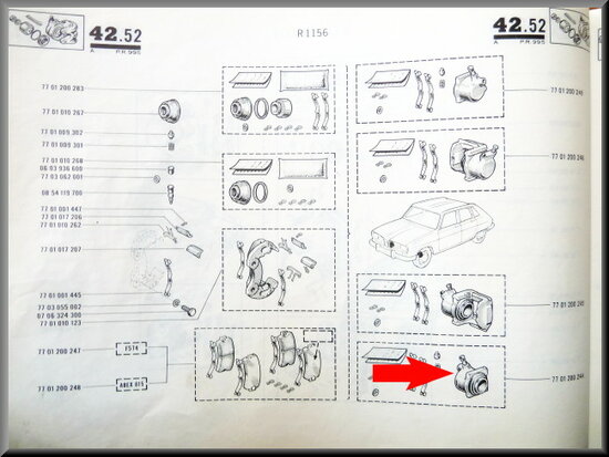 Remklauw links R16 TX 1973-1975 (Excl: 150 euro borg voor inruil).