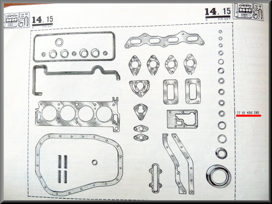 Motorpakking set R16 TS.