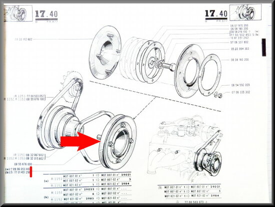 Pulley camshaft.