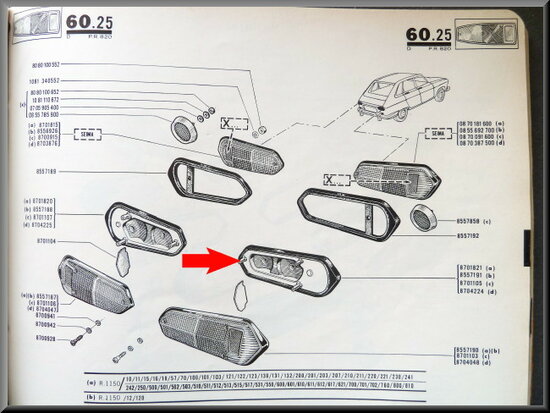 * Rear light housing right.