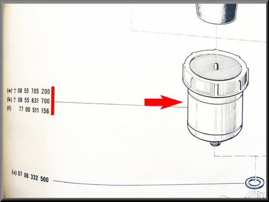 Réservoir de liquide de frein R16 L-TS.