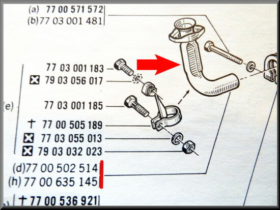 Collecteur d'echappement  R16 TX>1975.