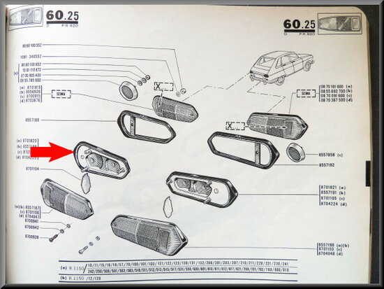 * Rear light housing left.