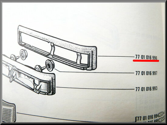 Joint caoutchouc de clignotant avant R16 TX-R5 Turbo 1.