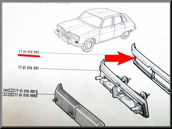 Rubbers voor knipperlicht unit voorzijde R16 TX-R5 Turbo 1.