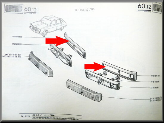 Front turn signal seals for R16 TX-R5 Turbo 1. 