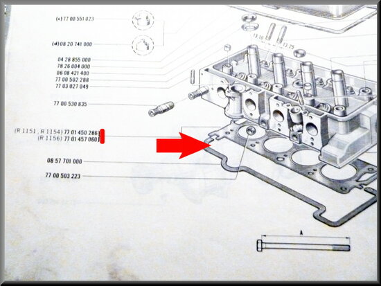 Joint de culasse R16 TX.