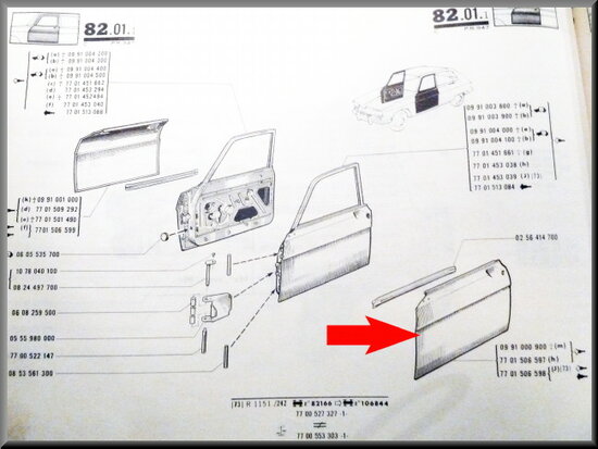 Doorskin front left.