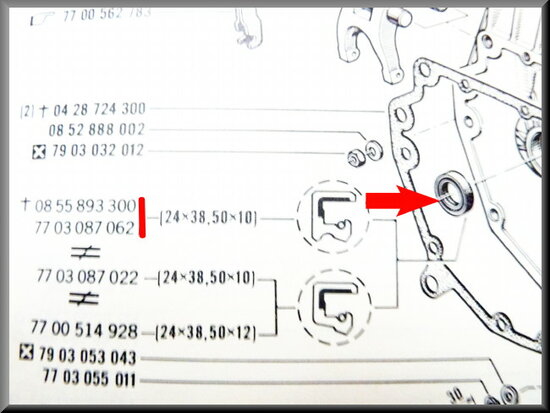 Prise-as keerring 4 en 5 bak (24x38,5x10mm).