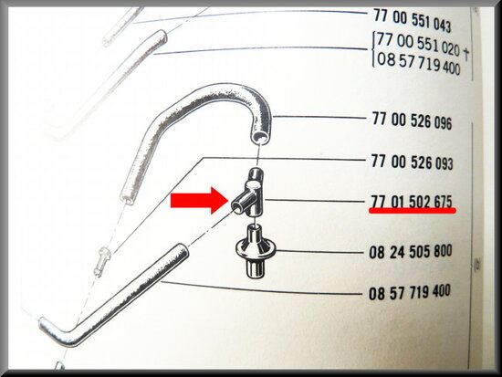 IJ stuk carterventilatie systeem R4-R5-R15-R16 L/TL en R17.