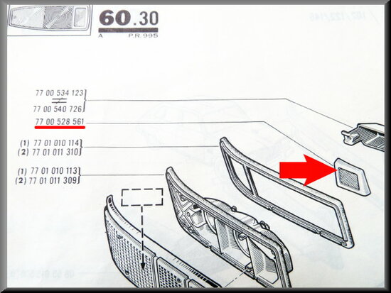 Reflector achterzijde links R16 TL-TS-TX.