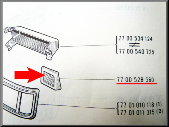 Reflector achterzijde rechts R16 TL-TS-TX.