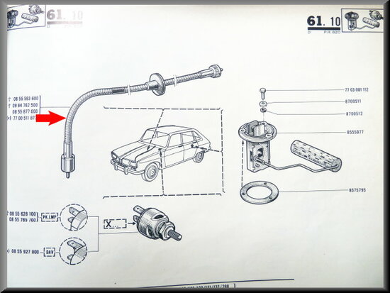 Speedometer cable R16 L-TL. 