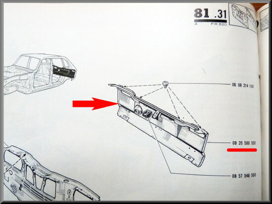 Achterpaneel R16 L.