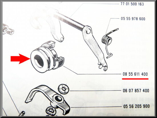 Clutch release sleeve R16 L-TL-TS < 1972.