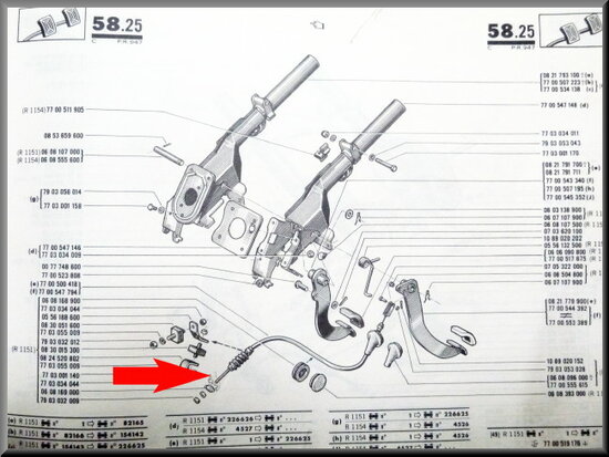 Clutch cable all types except R16 L. 