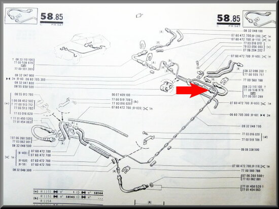 Brake hose set rear.