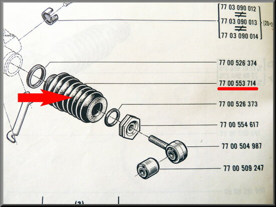 Steering sleeve (incl. clamp). 