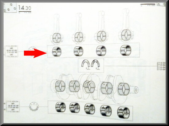 Connecting rod bearings 47,75 mm.