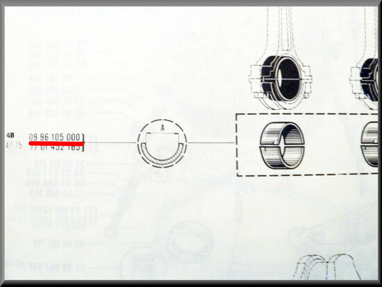 Connecting rod bearings 48 mm STD.