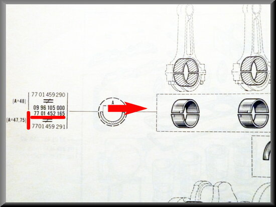 Main bearings 54,55 mm.