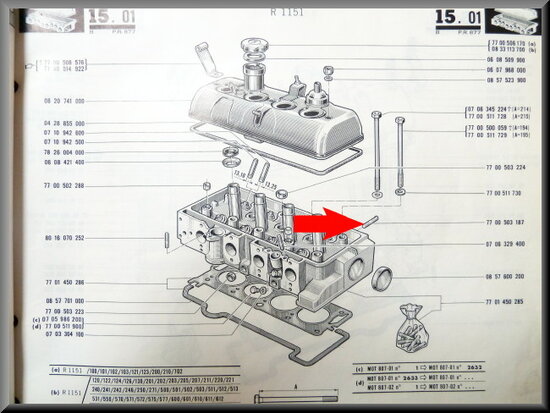 Cylinder head stud bolt.