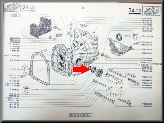 Differential oil seal ring (36x54x11/12 mm).