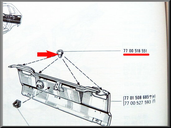 Achterpaneel rubber.