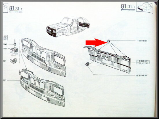 Rubber rear end panel.