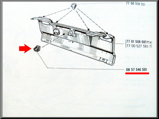 Tailgate lock part.